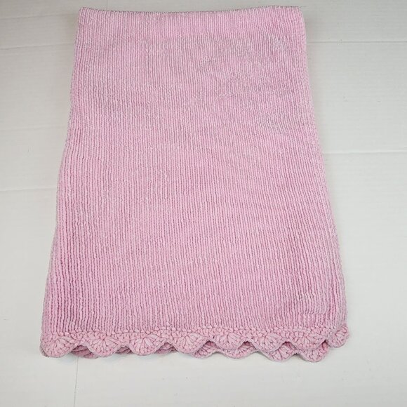 Expectations by Baby Matrix baby blanket pink chenille - Picture 1 of 6
